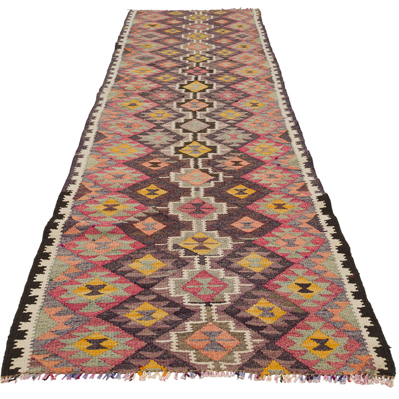 Vintage Herki Kilim Yolluk - 92 cm x 335 cm - K0085313