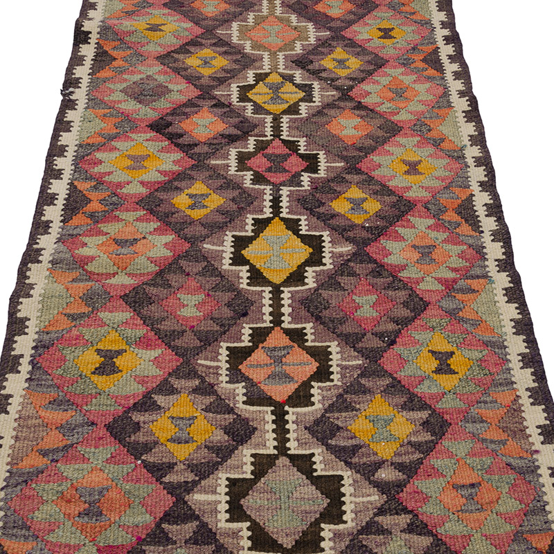Vintage Herki Kilim Yolluk - 92 cm x 335 cm - K0085313