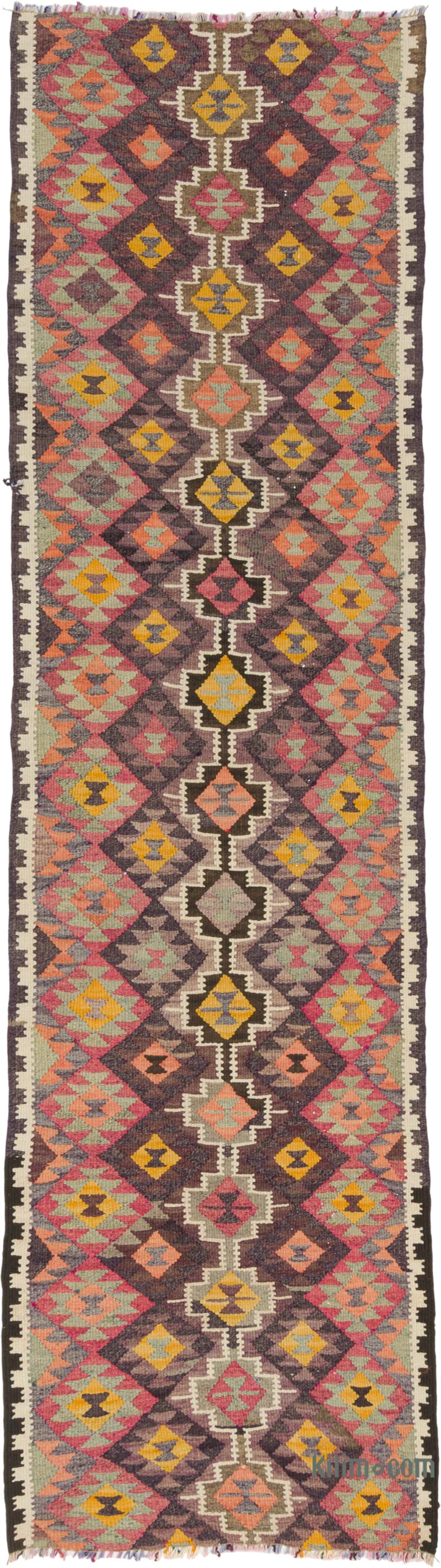 Vintage Herki Kilim Yolluk - 92 cm x 335 cm - K0085313