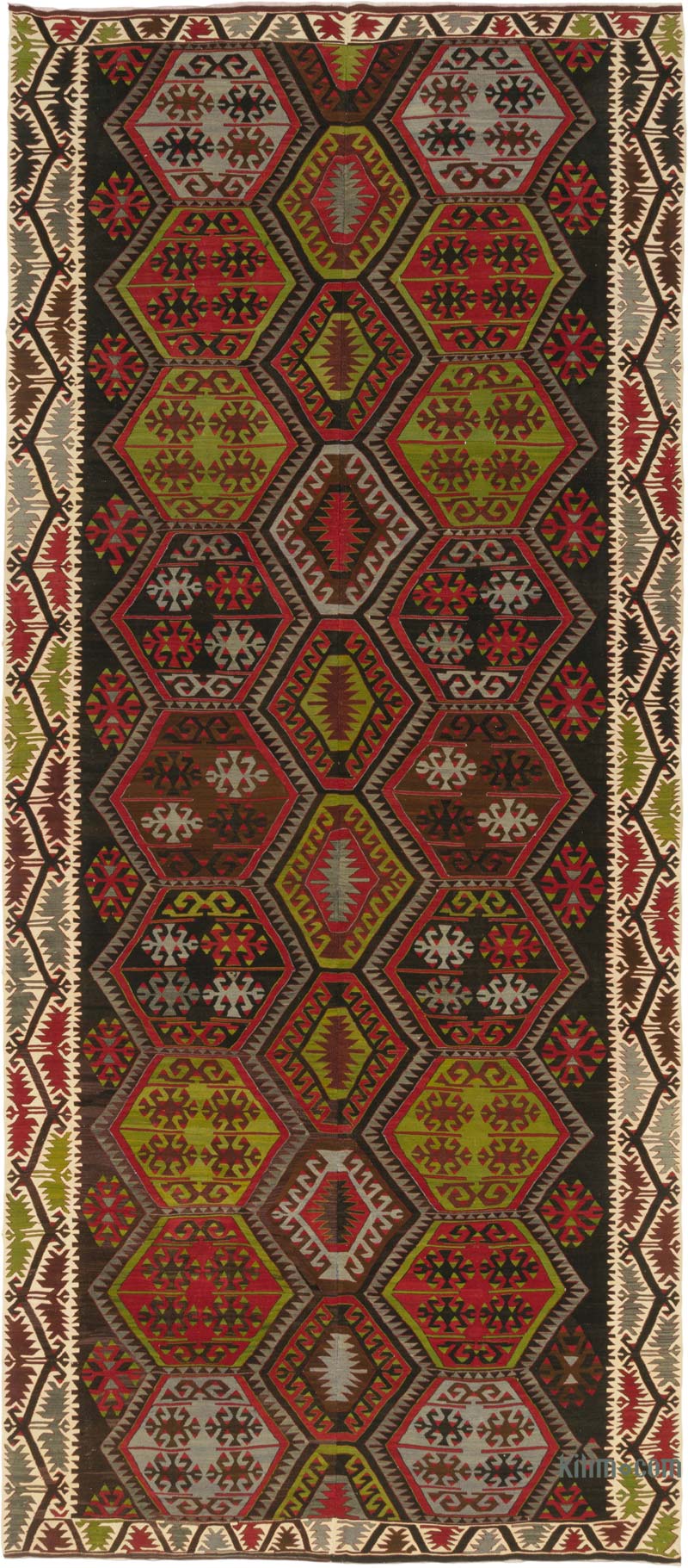 Alfombra Vintage Corum Kilim - 195 cm x 446 cm - K0085319