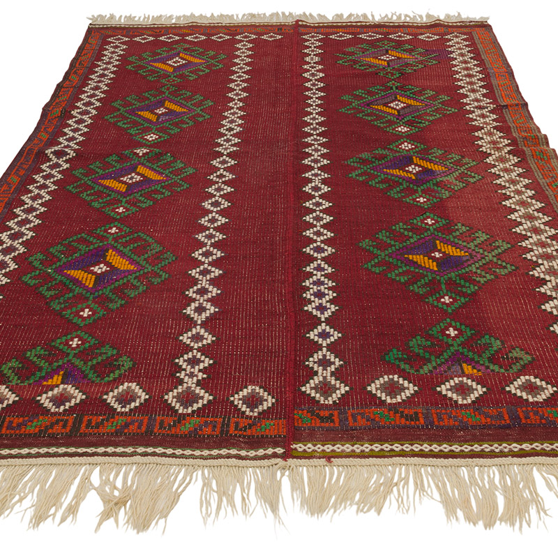 Vintage Anatolian Jijim Rug - 5' 3" x 8' 2" (63" x 98") - K0085321