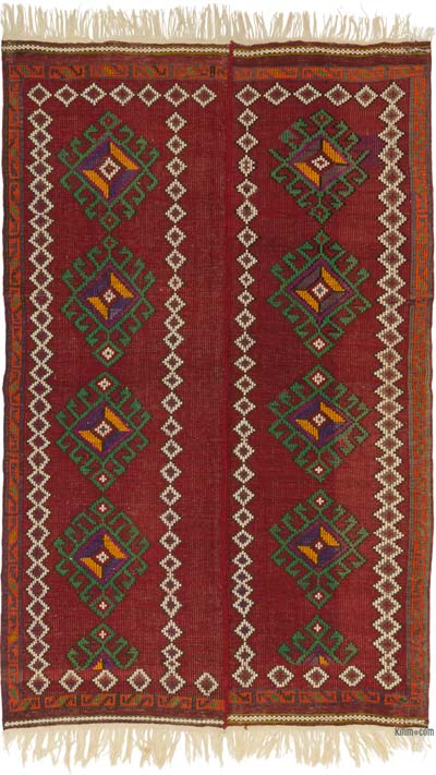 Vintage Anatolian Jijim Rug - 5' 3" x 8' 2" (63" x 98")