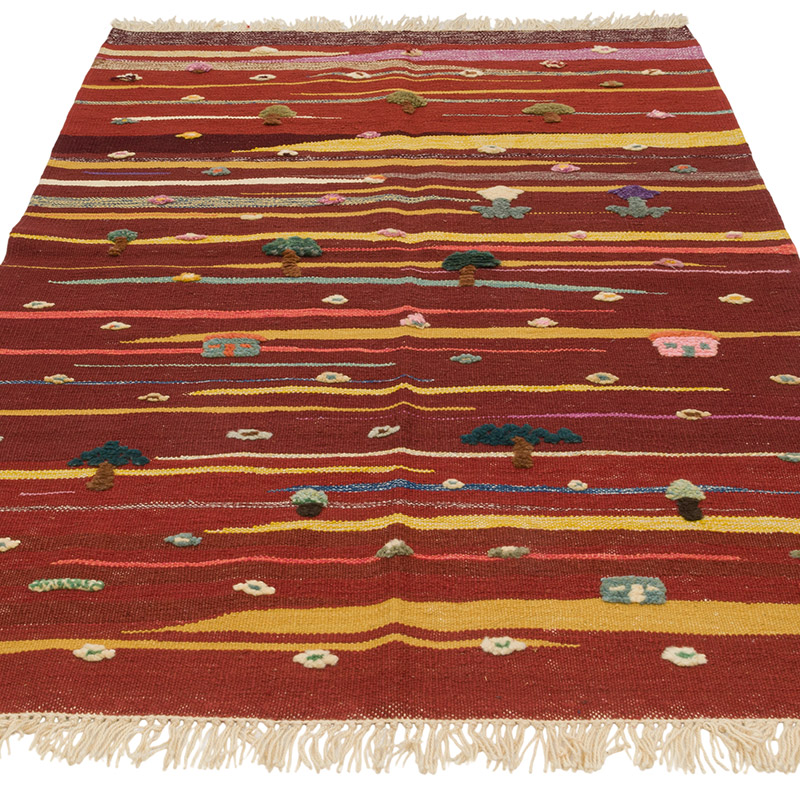 New Handwoven Turkish Kilim Rug - K0085323