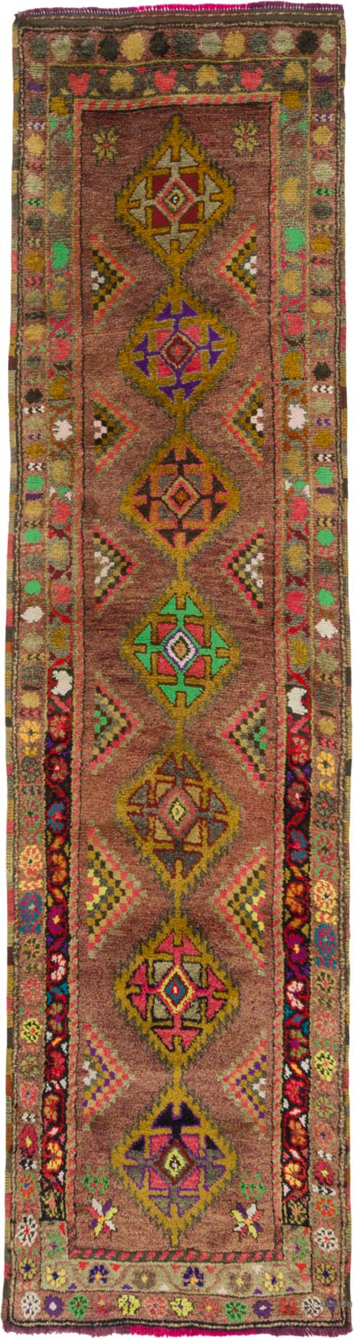 Vintage Tribal Runner Rug - 2' 8" x 9' 10" (32" x 118")