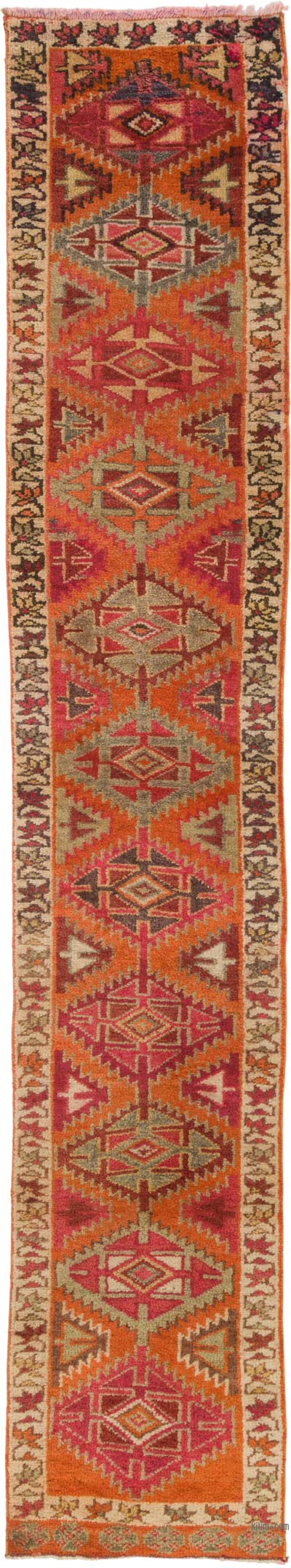 Vintage Tribal Runner Rug - 2' 1" x 11' 7" (25" x 139")