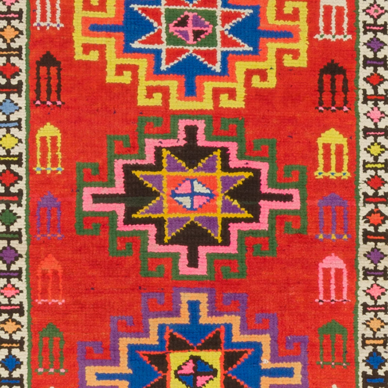 Alfombra Vintage de pasillo - 85 cm x 374 cm - K0085331