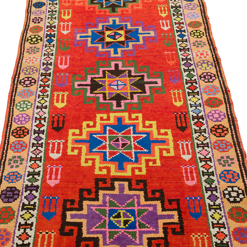 Alfombra Vintage de pasillo - 85 cm x 374 cm - K0085331