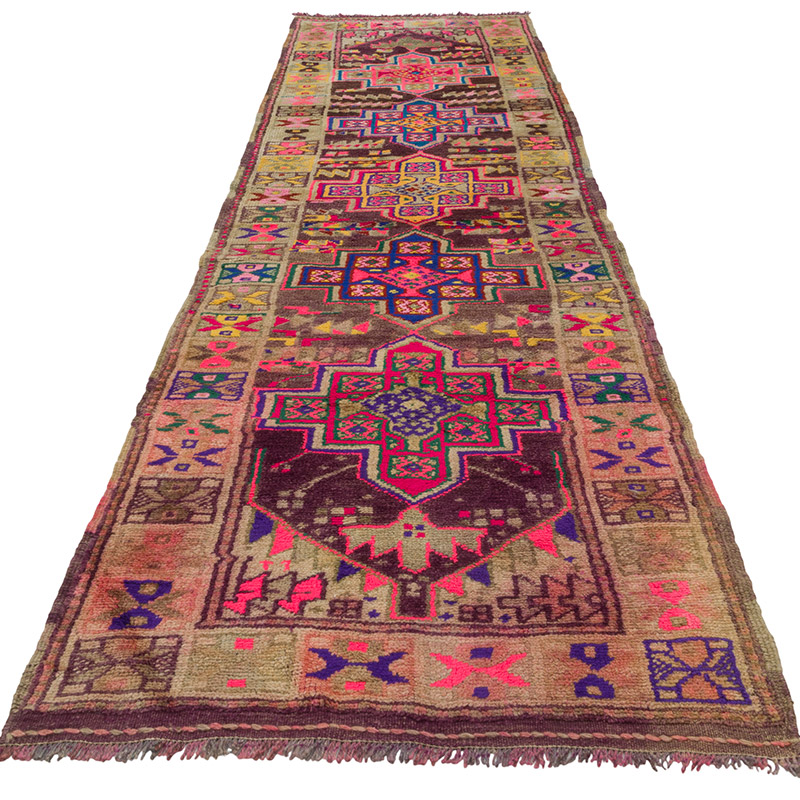 Alfombra Vintage de pasillo - 94 cm x 331 cm - K0085334