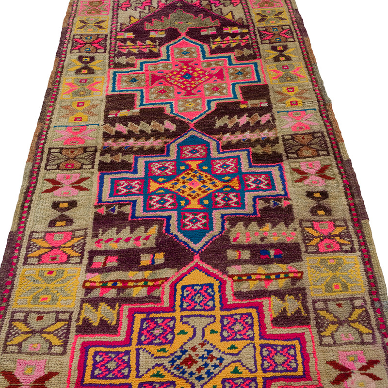 Alfombra Vintage de pasillo - 94 cm x 331 cm - K0085334