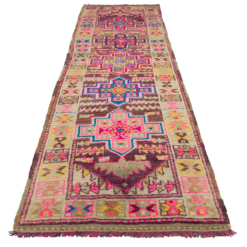 Alfombra Vintage de pasillo - 94 cm x 331 cm - K0085334