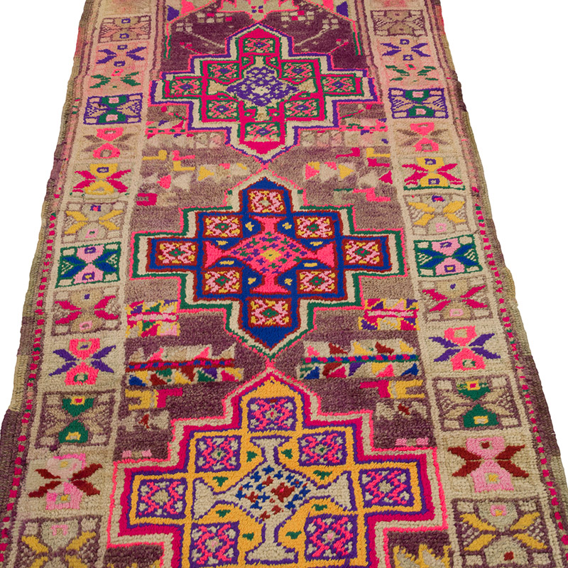 Alfombra Vintage de pasillo - 94 cm x 331 cm - K0085334