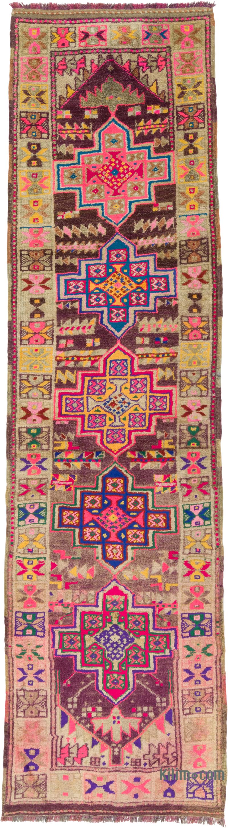 Alfombra Vintage de pasillo - 94 cm x 331 cm - K0085334