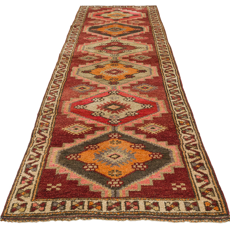 Vintage Tribal Runner Rug - 2' 11" x 10' 5" (35" x 125") - K0085340