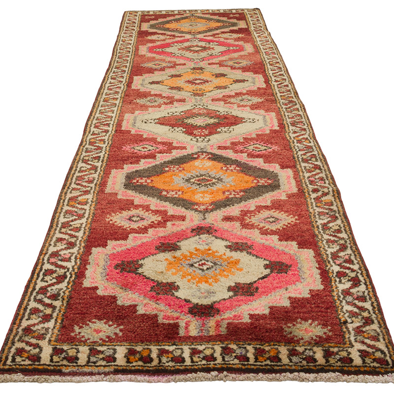Vintage Tribal Runner Rug - 2' 11" x 10' 5" (35" x 125") - K0085340