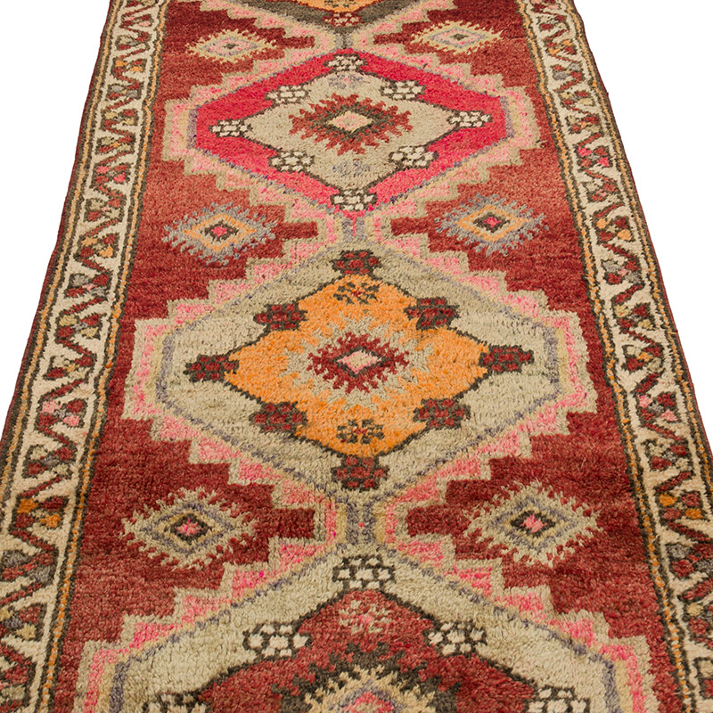 Vintage Tribal Runner Rug - 2' 11" x 10' 5" (35" x 125") - K0085340