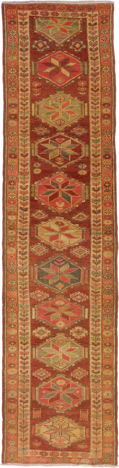 Vintage Tribal Runner Rug - 2' 11" x 11' 11" (35" x 143")