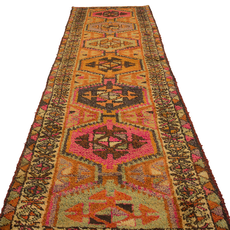 Vintage Tribal Runner Rug - 3' 1" x 11' 3" (37" x 135") - K0085342