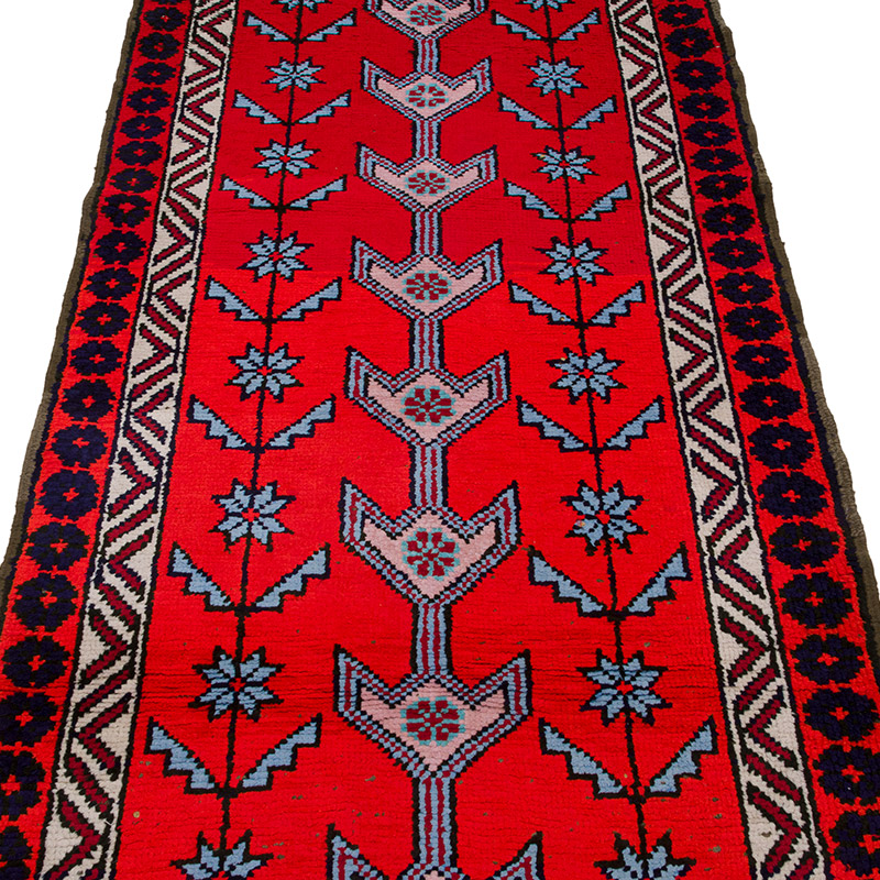 Vintage Tribal Runner Rug - 2' 11" x 9' 2" (35" x 110") - K0085343