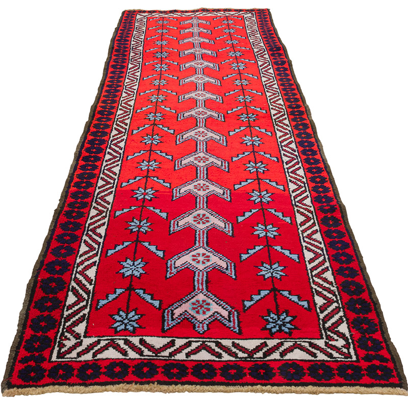 Vintage Tribal Runner Rug - 2' 11" x 9' 2" (35" x 110") - K0085343