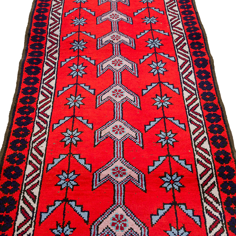 Vintage Tribal Runner Rug - 2' 11" x 9' 2" (35" x 110") - K0085343
