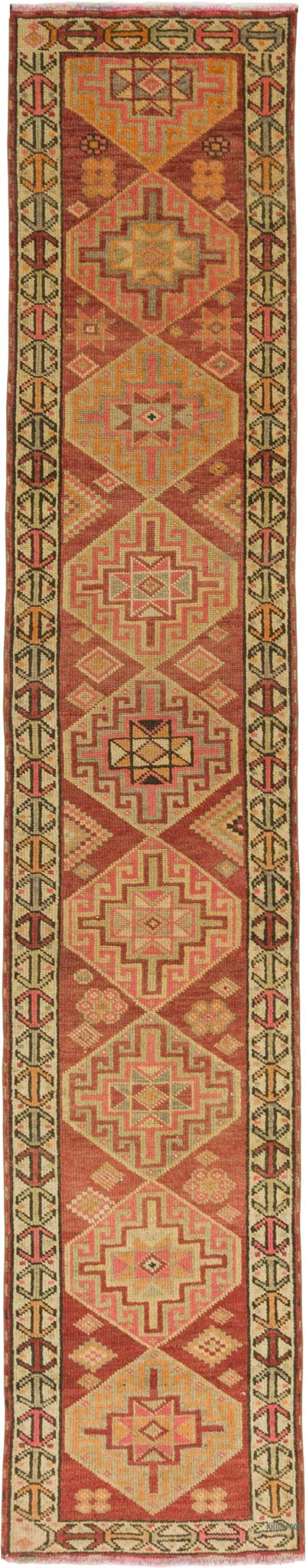 Vintage Tribal Runner Rug - 2' 3" x 11' 4" (27" x 136")