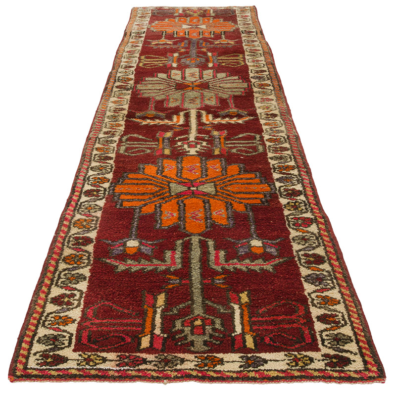 Alfombra Vintage de pasillo - 86 cm x 328 cm - K0085345