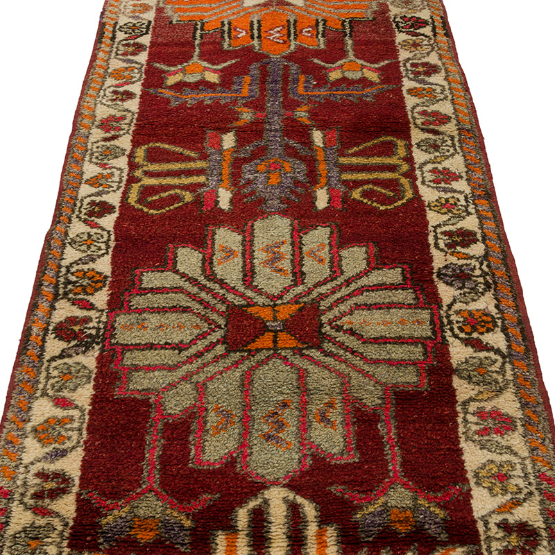 Alfombra Vintage de pasillo - 86 cm x 328 cm - K0085345