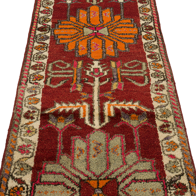 Alfombra Vintage de pasillo - 86 cm x 328 cm - K0085345