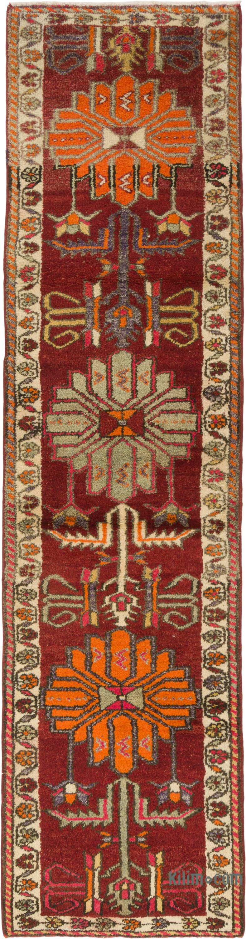Alfombra Vintage de pasillo - 86 cm x 328 cm - K0085345