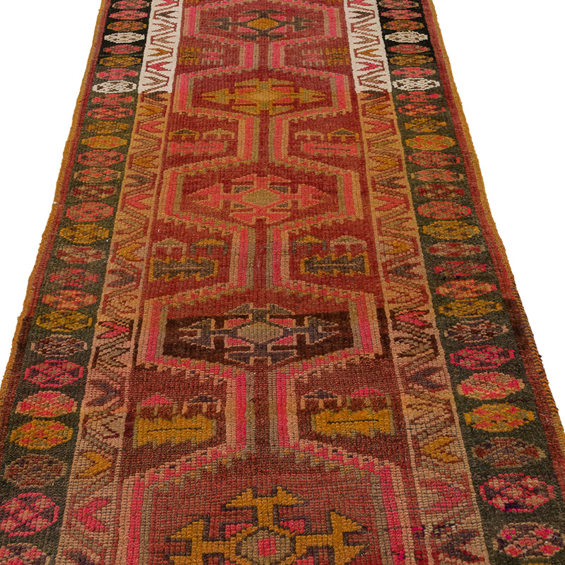 Vintage Tribal Runner Rug - 3'  x 12' 1" (36" x 145") - K0085346