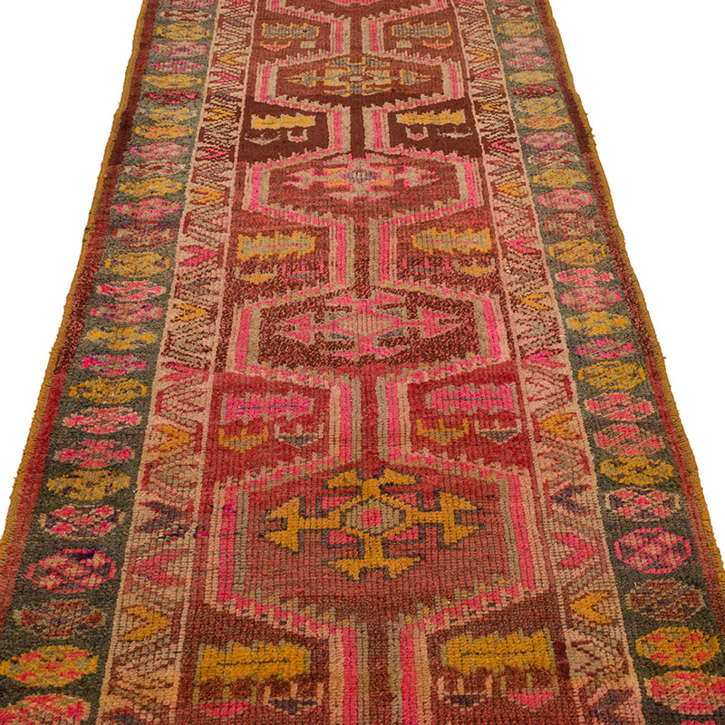Vintage Tribal Runner Rug - 3'  x 12' 1" (36" x 145") - K0085346