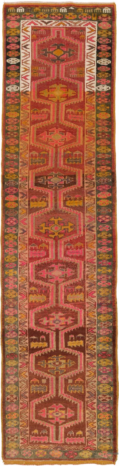 Alfombra Vintage de pasillo - 91 cm x 368 cm