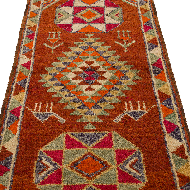 Vintage Tribal Runner Rug - 2' 11" x 11' 8" (35" x 140") - K0085347