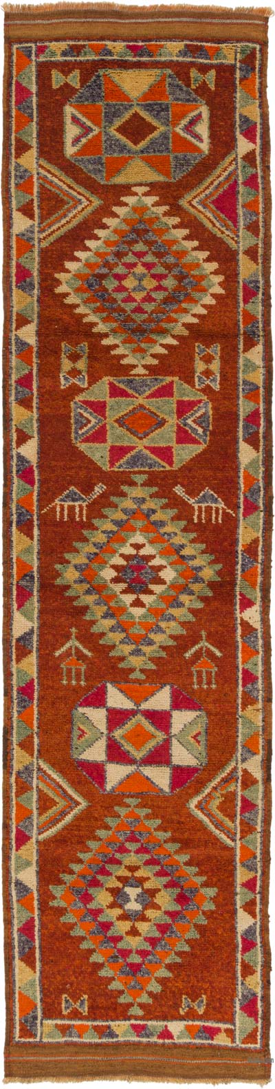 Vintage Tribal Runner Rug - 2' 11" x 11' 8" (35" x 140")