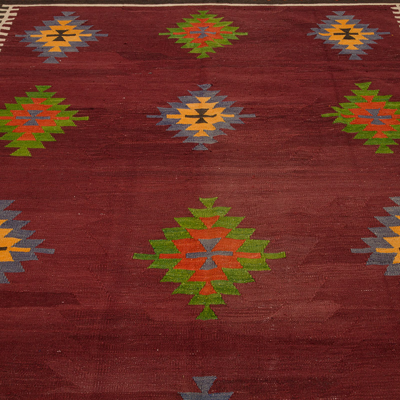 Vintage Cal Kilim Rug - 6' 2" x 12' 6" (74" x 150") - K0085348
