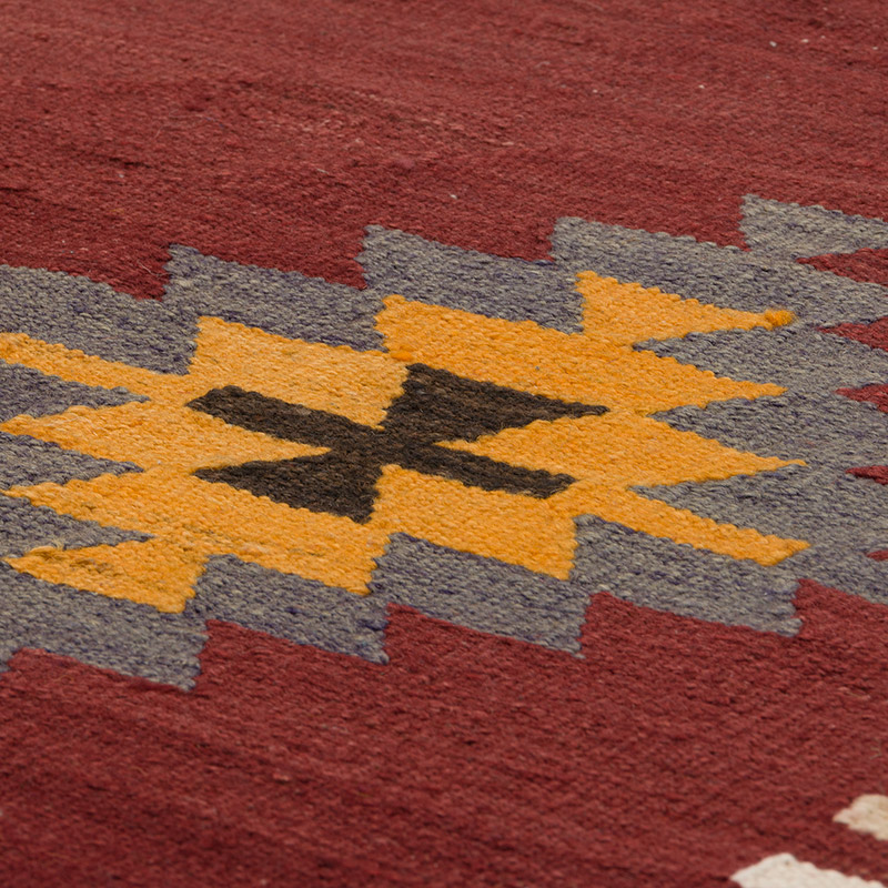 Vintage Cal Kilim Rug - 6' 2" x 12' 6" (74" x 150") - K0085348