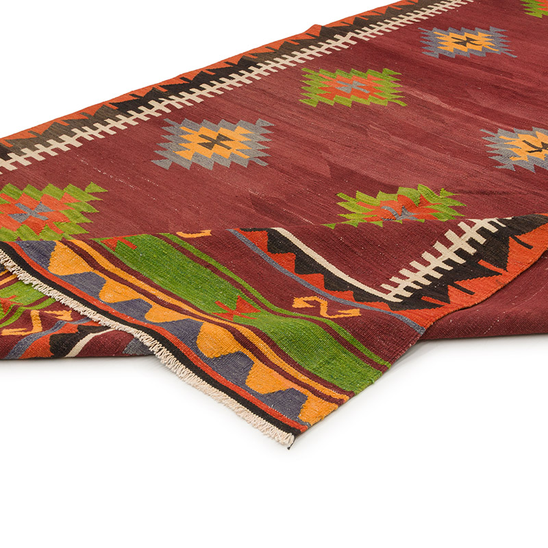 Vintage Cal Kilim Rug - 6' 2" x 12' 6" (74" x 150") - K0085348