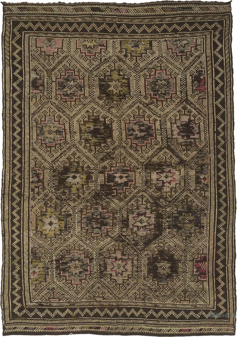 Vintage Anatolian Jijim Rug - 5' 11" x 8' 5" (71" x 101") - K0085351