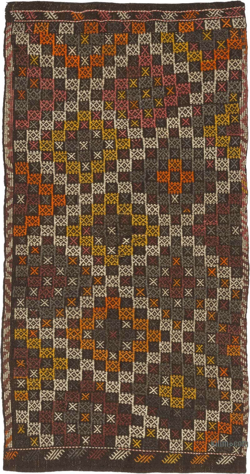 Vintage Anatolian Jijim Rug - 4' 6" x 8' 7" (54" x 103") - K0085362