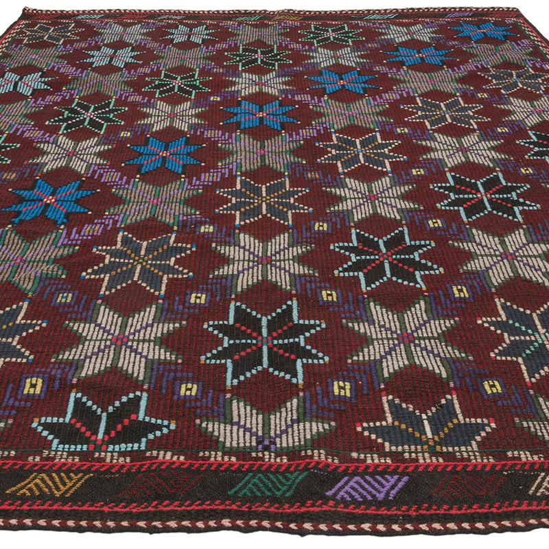 Vintage Anatolian Jijim Rug - 6' 11" x 9' 8" (83" x 116") - K0085373