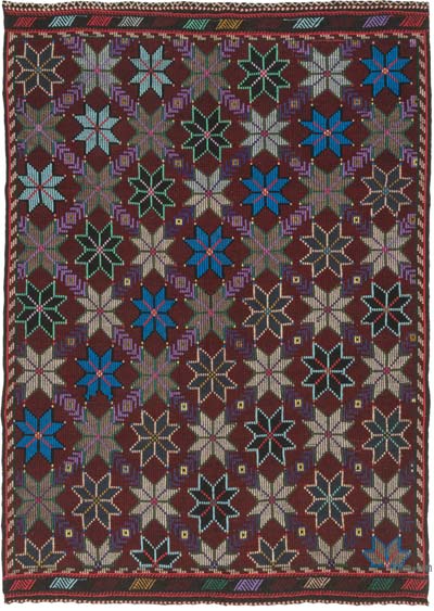 Vintage Anatolian Jijim Rug - 6' 11" x 9' 8" (83" x 116")