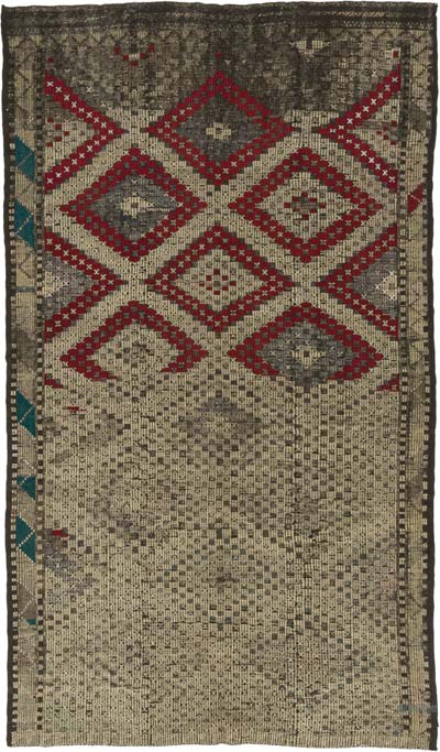 Vintage Anatolian Jijim Rug - 6' 1" x 10' 4" (73" x 124")