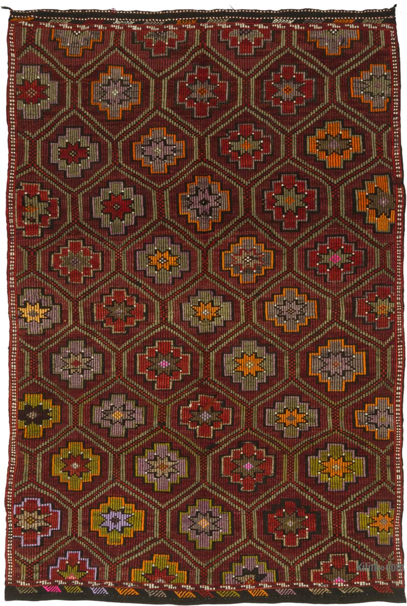 Vintage Anatolian Jijim Rug - 6' 7" x 9' 10" (79" x 118") - K0085376