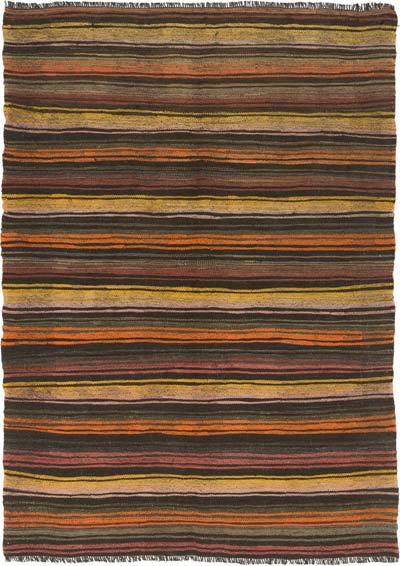 Vintage Anatolian Kilim Rug - 5' 5" x 7' 8" (65" x 92")