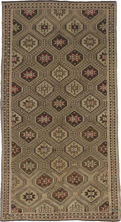 Vintage Anatolian Jijim Rug - 6' 1" x 10' 11" (73" x 131")