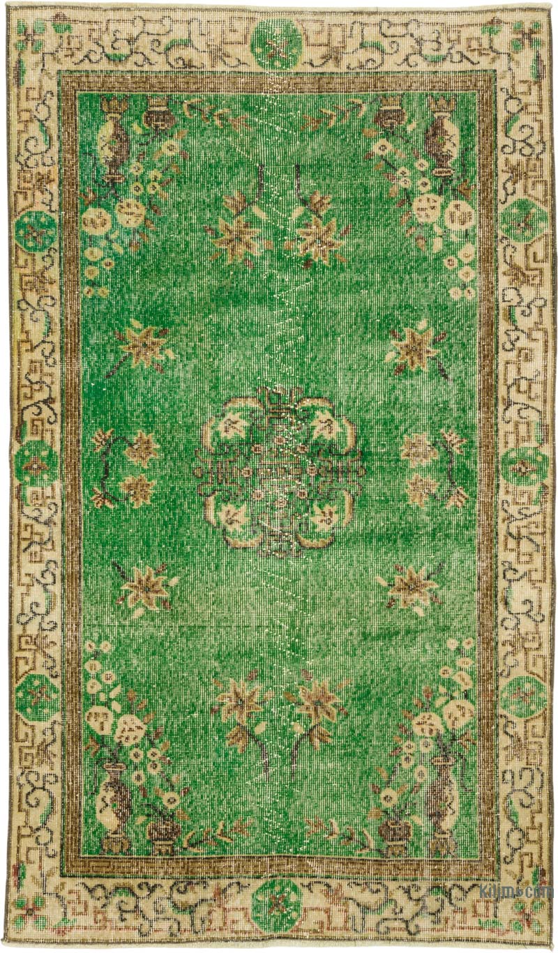 Alfombra Vintage Turca Anudada a Mano - 115 cm x 197 cm - K0085395