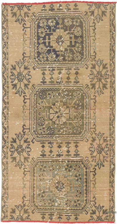Vintage Turkish Hand-Knotted Rug - 2' 11" x 5' 9" (35" x 69")