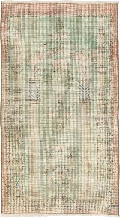 El Dokuma Vintage Halı - 70 cm x 122 cm