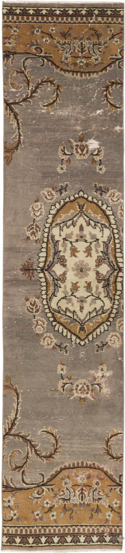 Vintage Turkish Hand-Knotted Runner - 2'  x 8' 10" (24" x 106")