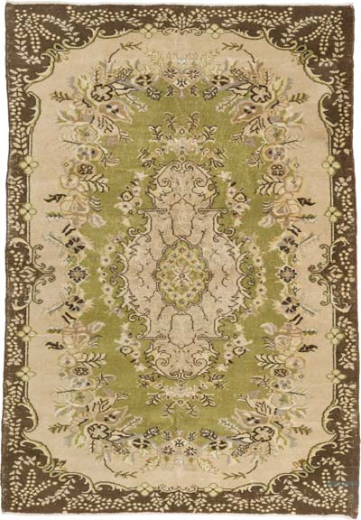 Alfombra Vintage Turca Anudada a Mano - 184 cm x 265 cm